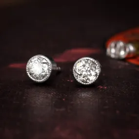 0.72ct Old Cut Diamond Stud Earrings