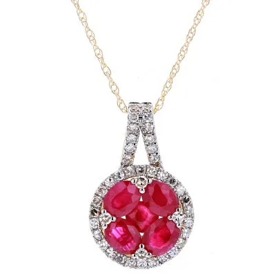 14K 1 CT Ruby Pendant<p><strong>More Colors Available</p></strong>