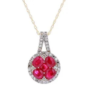 14K 1 CT Ruby Pendant<p><strong>More Colors Available</p></strong>