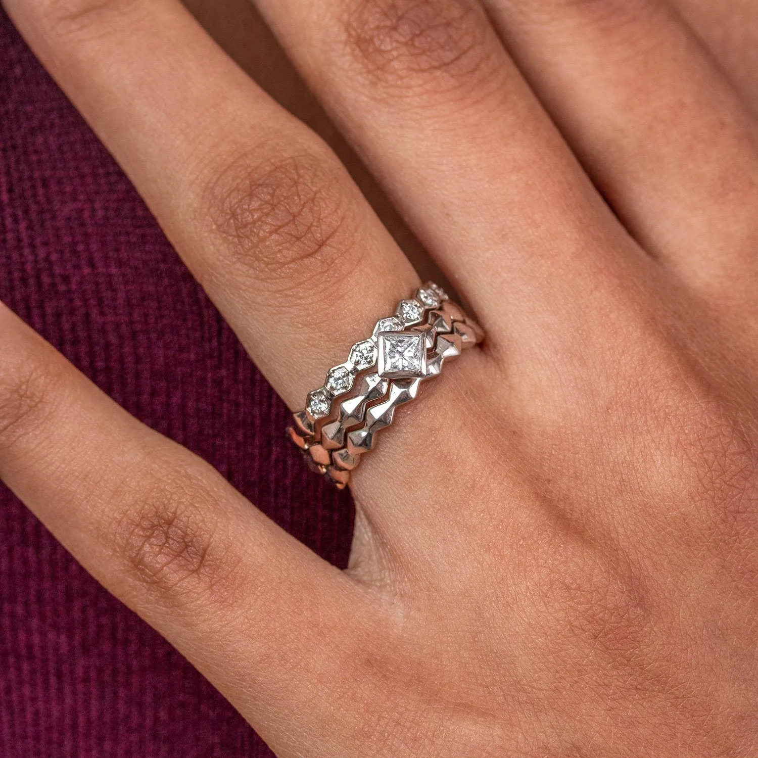 14k Brancusi Eternity Narrative Ring