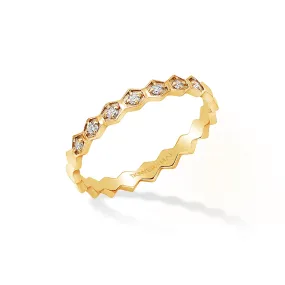 14k Brancusi Eternity Narrative Ring