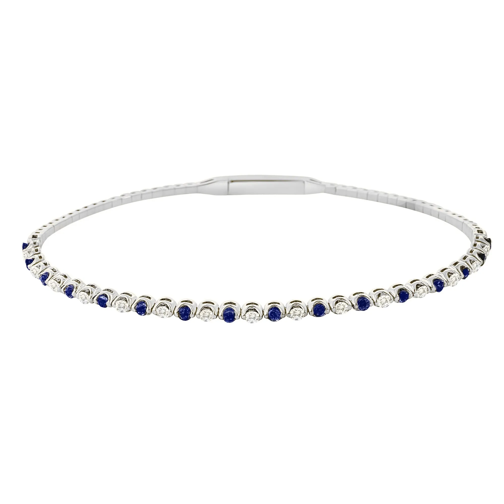 14KW 15D0.40CT,16SA0.55CT DIAMOND/EMERALD TENNIS B(118B400628WSA14)