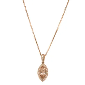 18ct Rose Gold 1.03ct Diamond Aurora Pendant