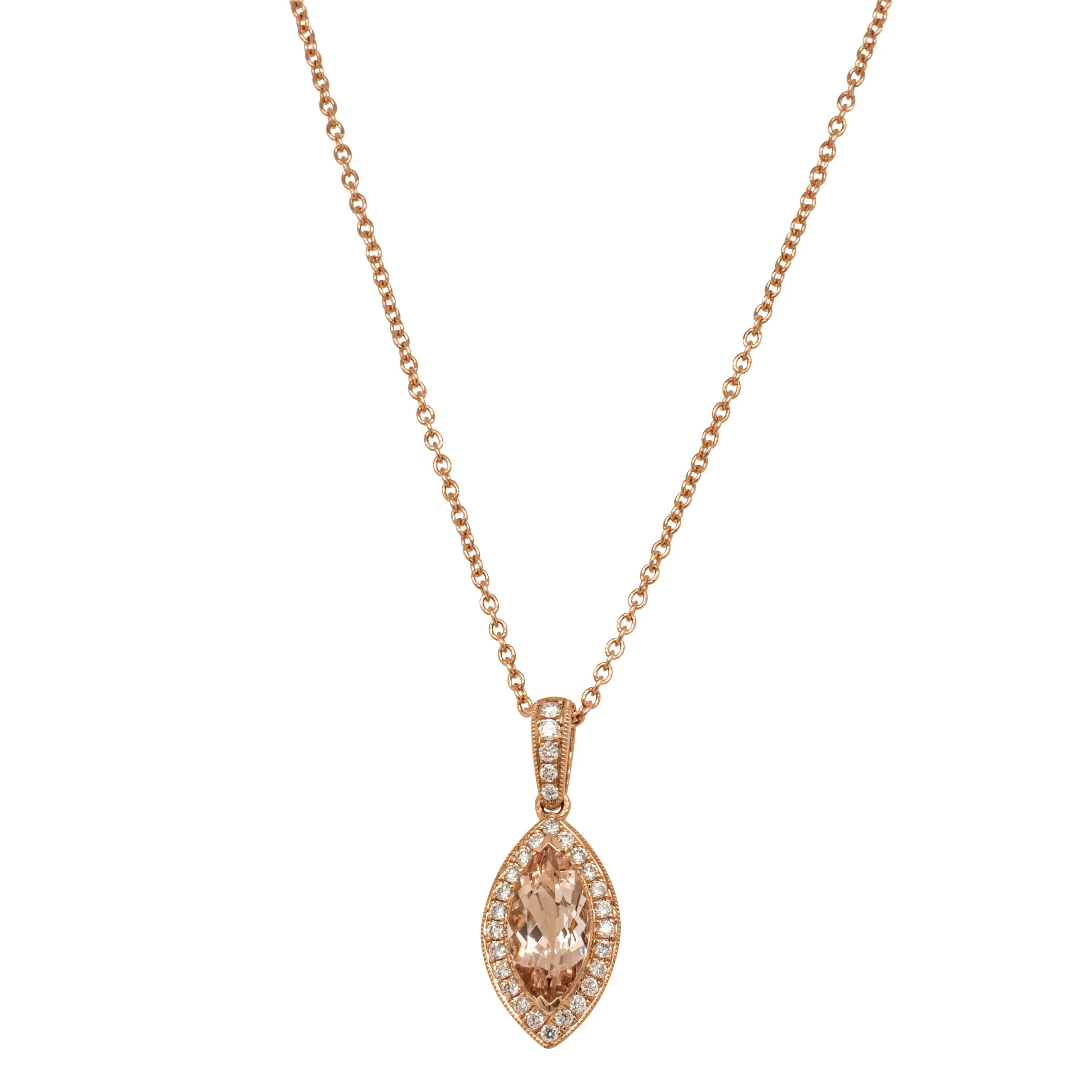 18ct Rose Gold 1.03ct Diamond Aurora Pendant