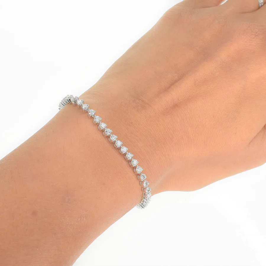 3 Prong Tennis Bracelet with 2.25mm Diamonds