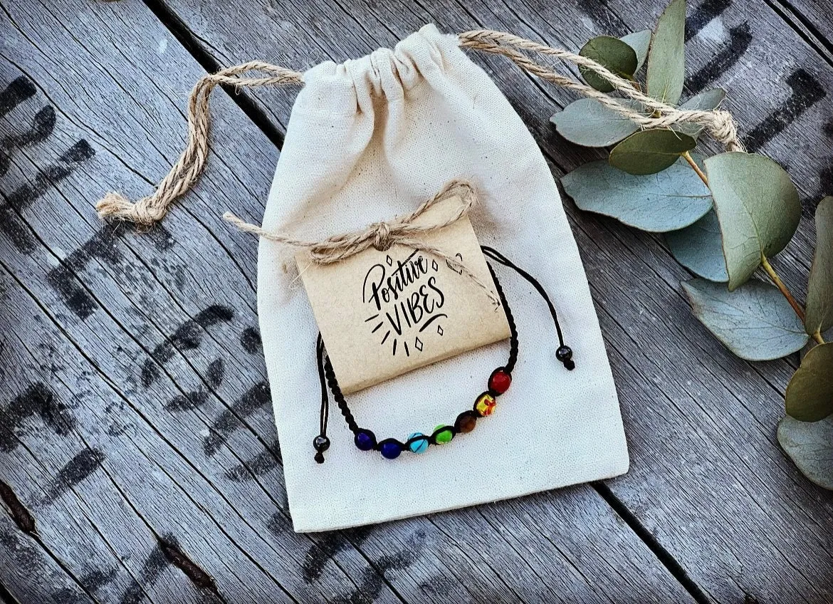 7 Chakra Natural Stone Healing Bracelet- Positive vibes- Build your box   add on