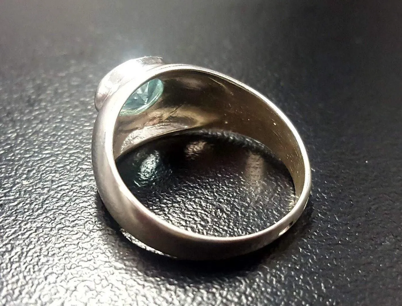 Aquamarine Silver Ring - Chunky Ring, Statement Aquamarine Ring, March Birthstone Ring