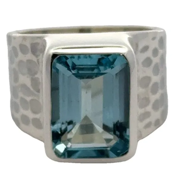 Aquamarine Topaz Rani Ring