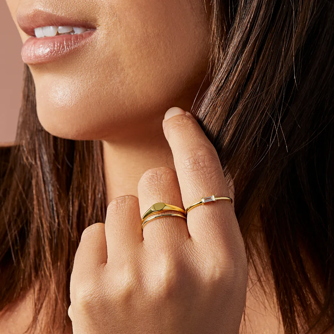 Baguette Sapphire Ring