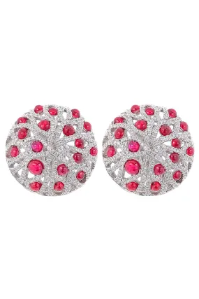 Bleeding Tooth Ruby Earrings