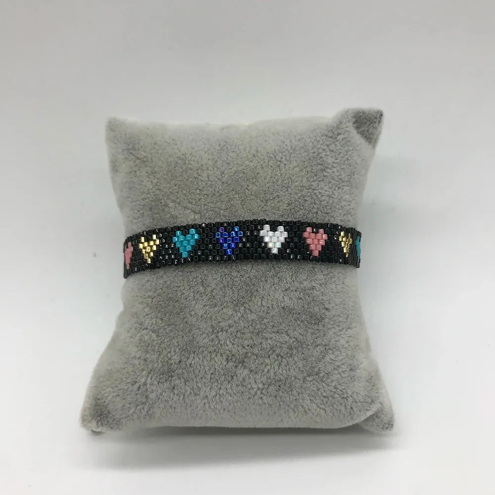 BLUESTAR Women Bracelets MIYUKI Bead Bracelet Rainbow Heart Star Woven Jewelry Fashion Statement
