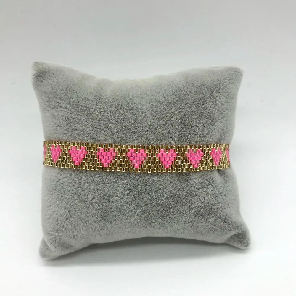 BLUESTAR Women Bracelets MIYUKI Bead Bracelet Rainbow Heart Star Woven Jewelry Fashion Statement