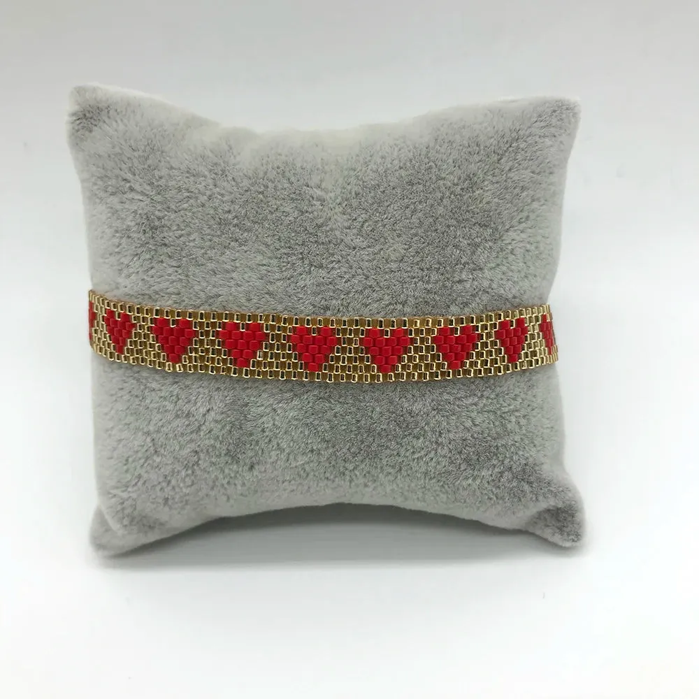 BLUESTAR Women Bracelets MIYUKI Bead Bracelet Rainbow Heart Star Woven Jewelry Fashion Statement