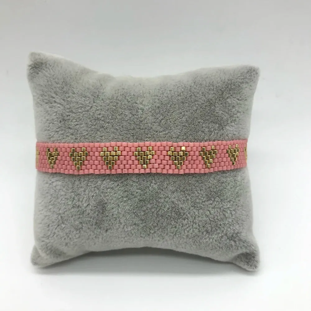 BLUESTAR Women Bracelets MIYUKI Bead Bracelet Rainbow Heart Star Woven Jewelry Fashion Statement
