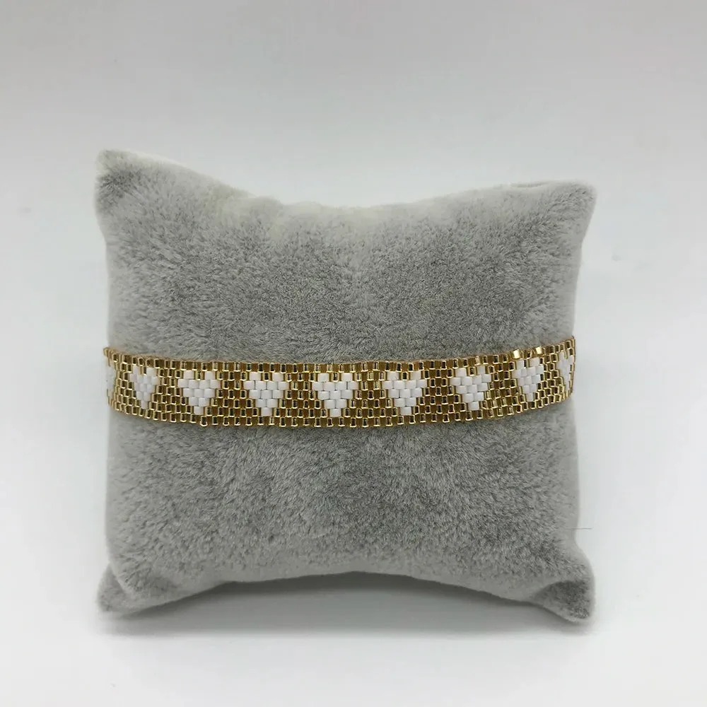 BLUESTAR Women Bracelets MIYUKI Bead Bracelet Rainbow Heart Star Woven Jewelry Fashion Statement