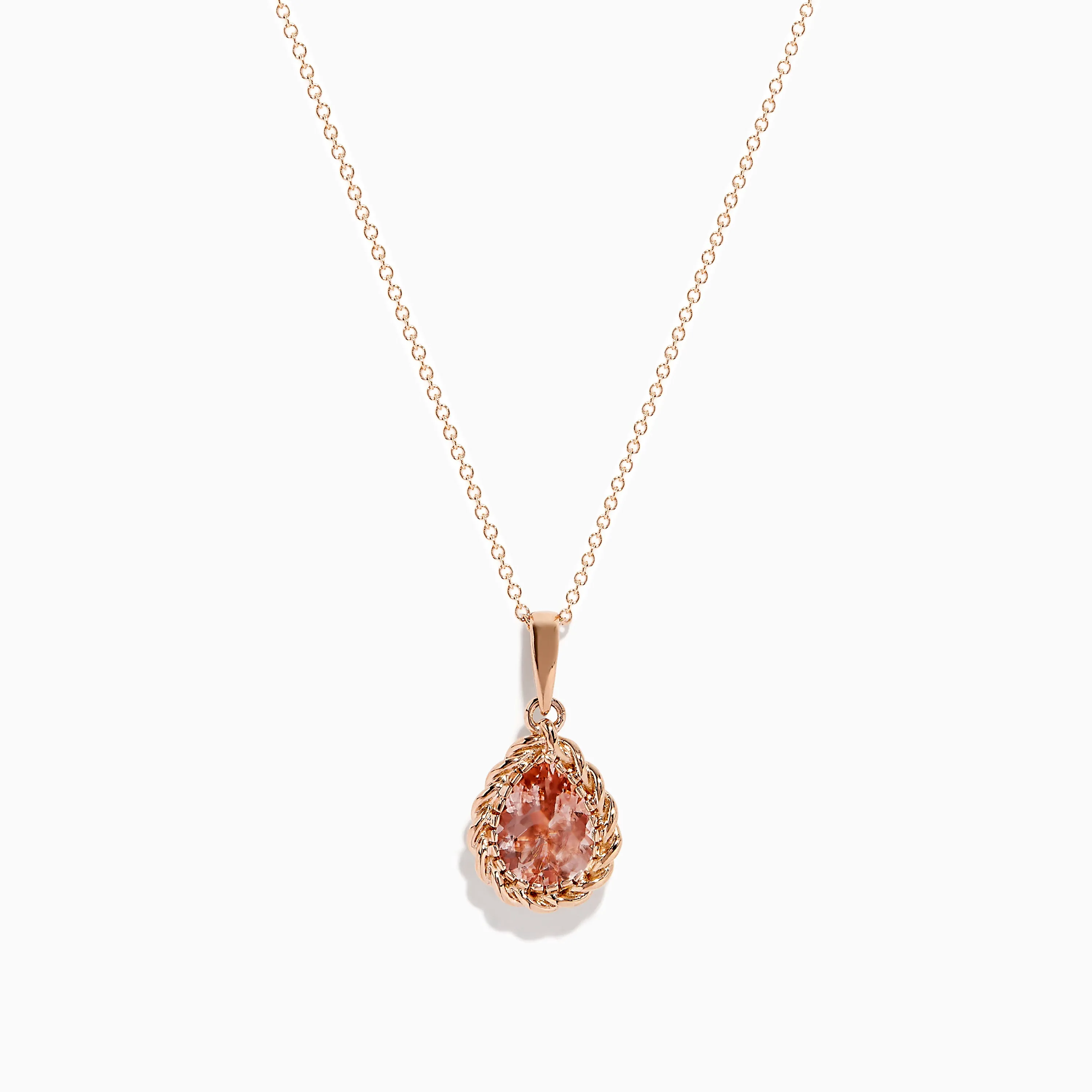 Blush 14K Rose Gold Morganite Pendant