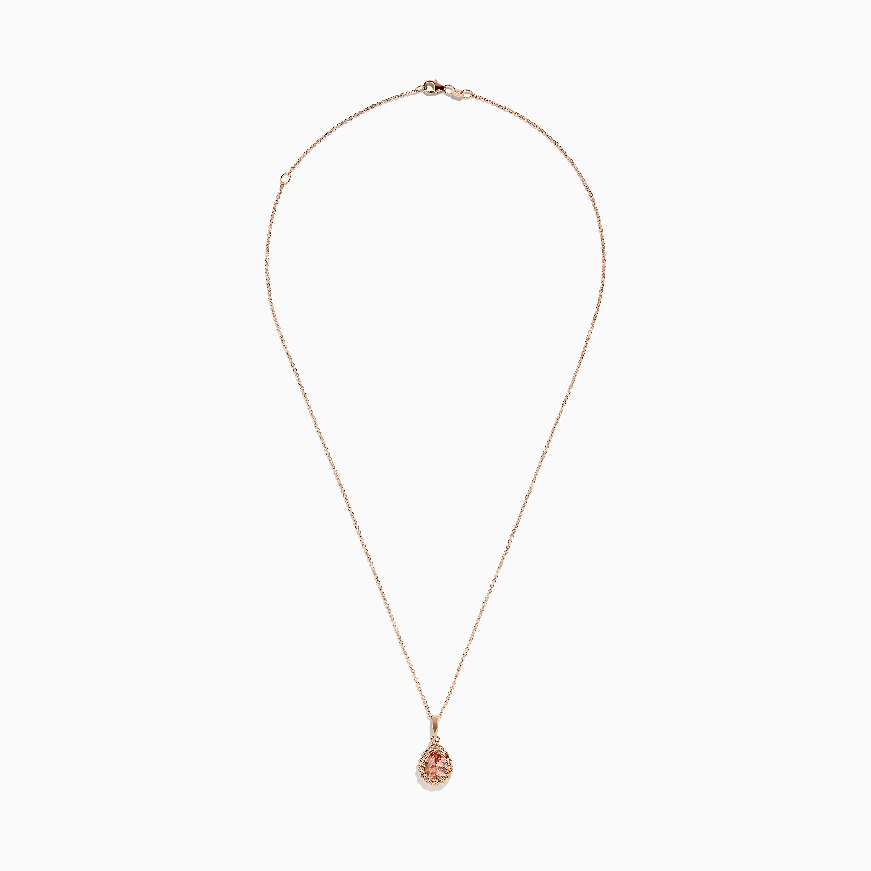 Blush 14K Rose Gold Morganite Pendant