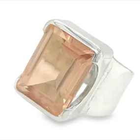 Bold Morganite Quartz Ring