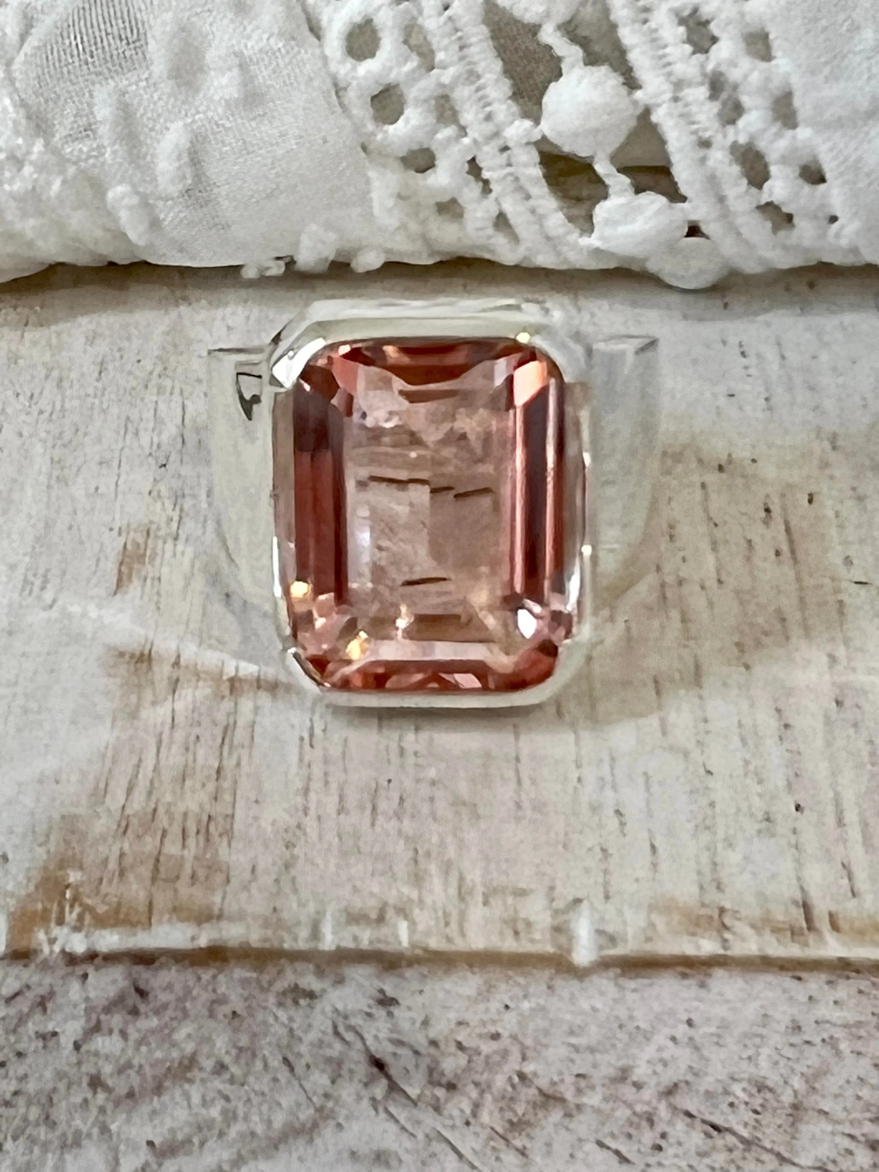 Bold Morganite Quartz Ring