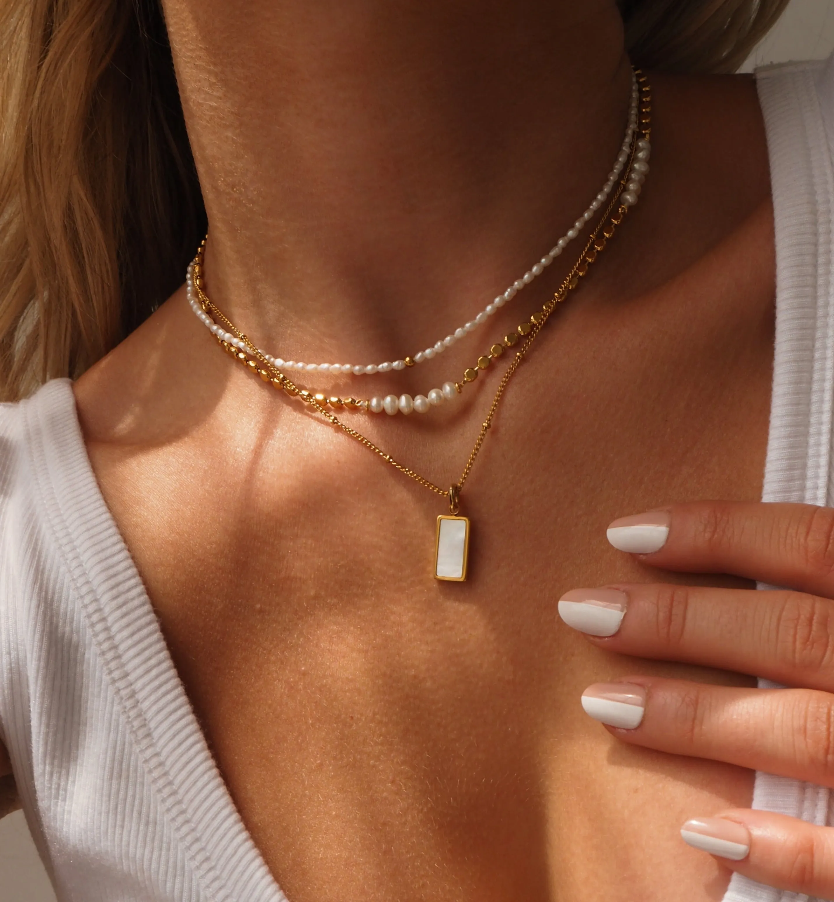 Camilia Necklace | White Shell