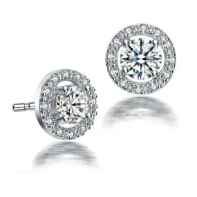 Clermont Exclusive Plated Halo Stud Earrings