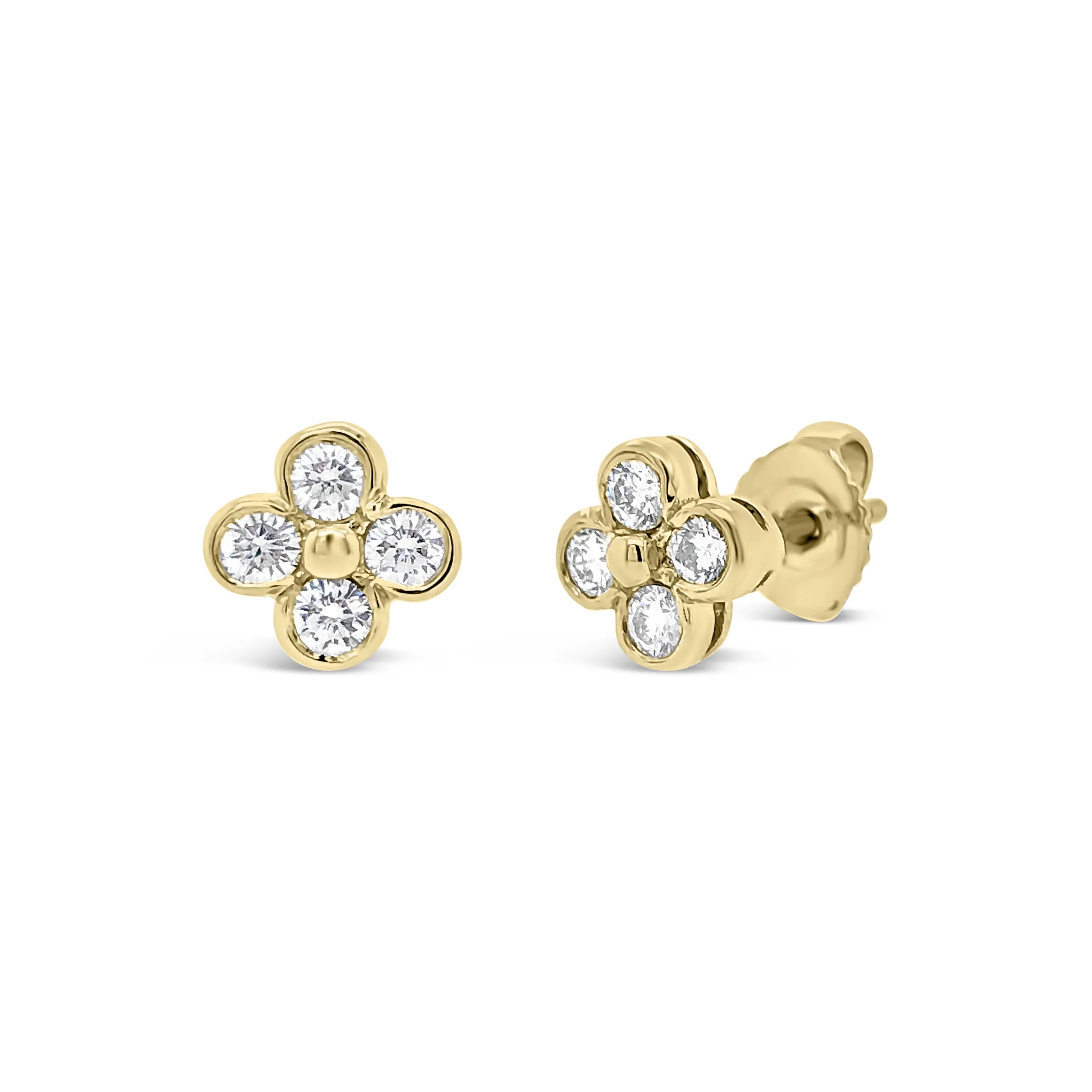 Clover Diamond Stud Earrings