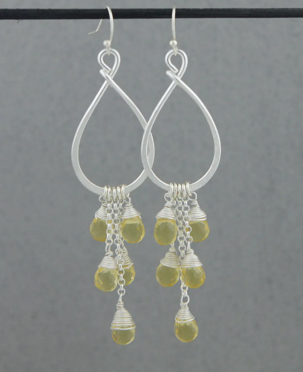 Colorful Cascade Czech Crystal Bead Earrings