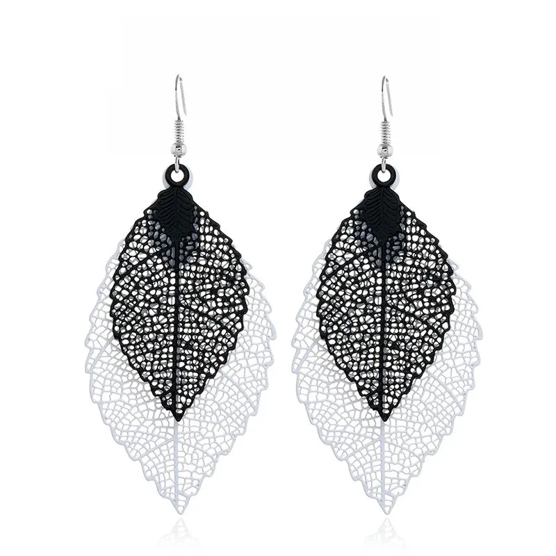 Colorful Leaf Dangle Earrings