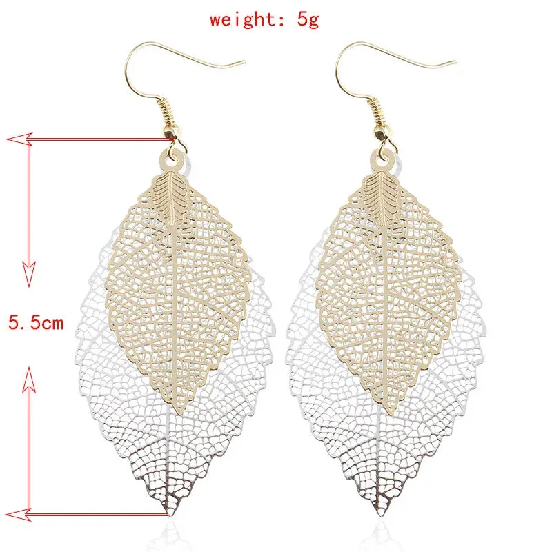 Colorful Leaf Dangle Earrings