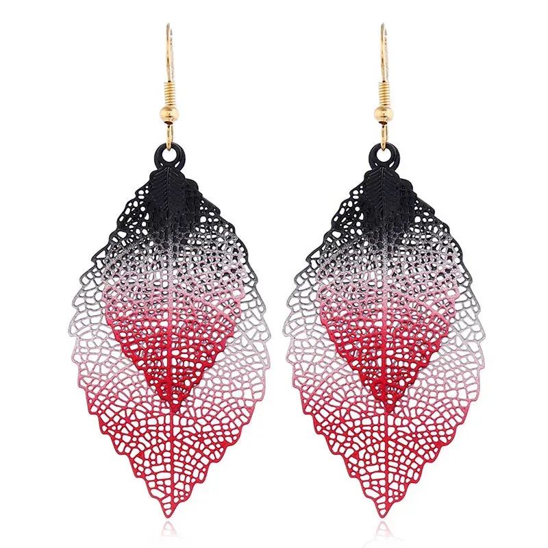 Colorful Leaf Dangle Earrings