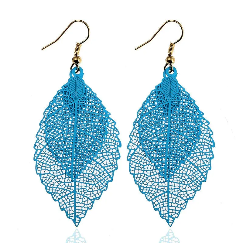 Colorful Leaf Dangle Earrings
