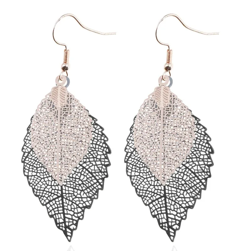 Colorful Leaf Dangle Earrings