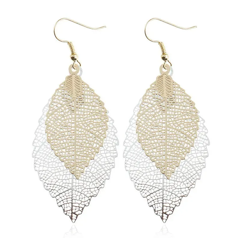 Colorful Leaf Dangle Earrings