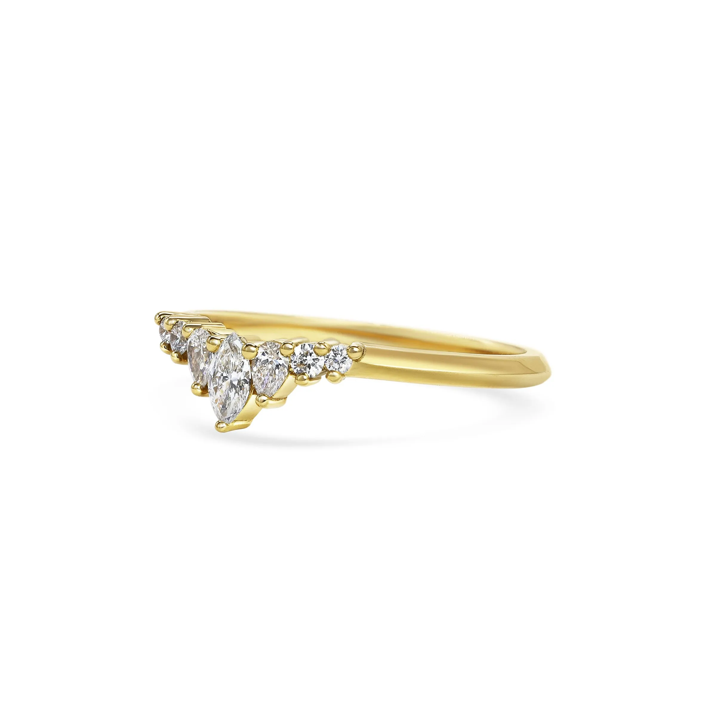 Comet Arund Wedding Band