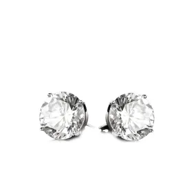 Diamond Stud Earring - Three Carats Each Ear
