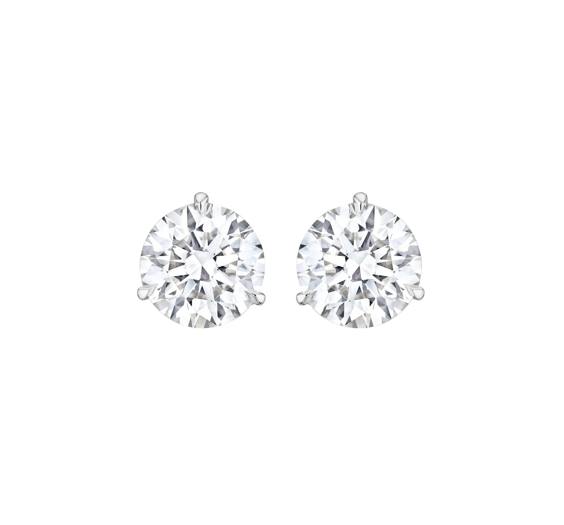 Diamond Stud Earrings, 6 CT