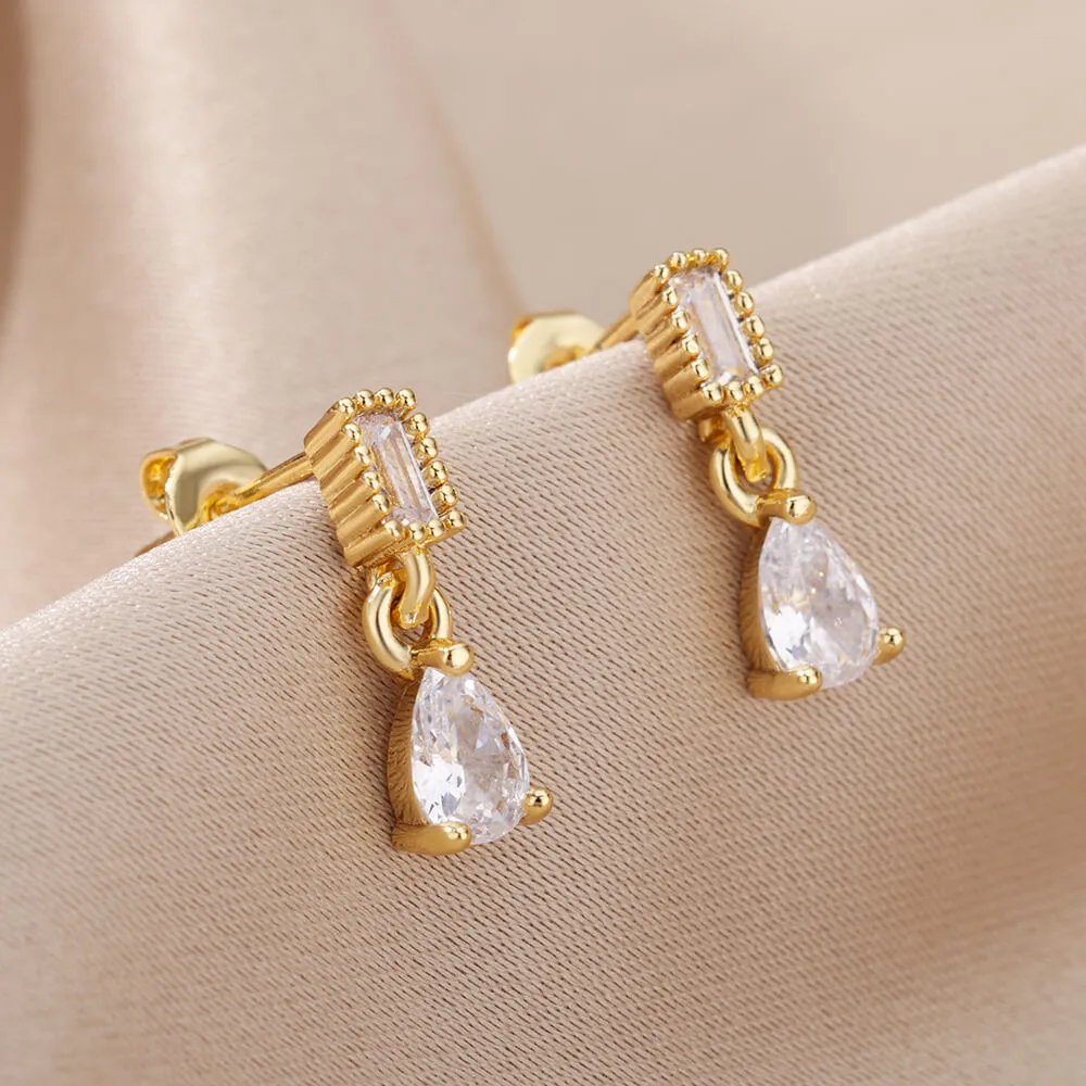 Elegant Colorful Crystal Dangle Earring For Women