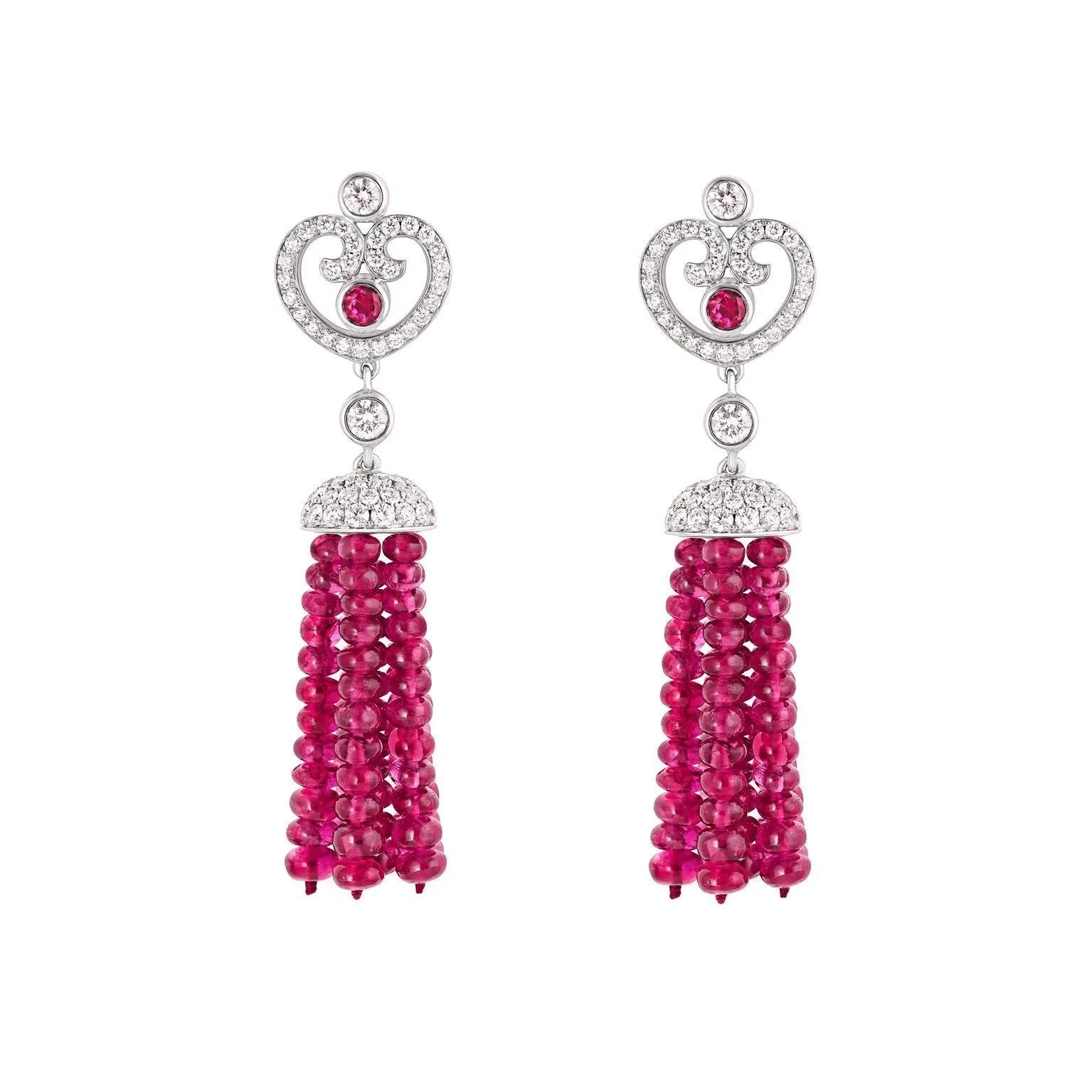 Faberge Imperial Imperatrice Ruby Tassel Earrings