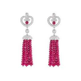 Faberge Imperial Imperatrice Ruby Tassel Earrings