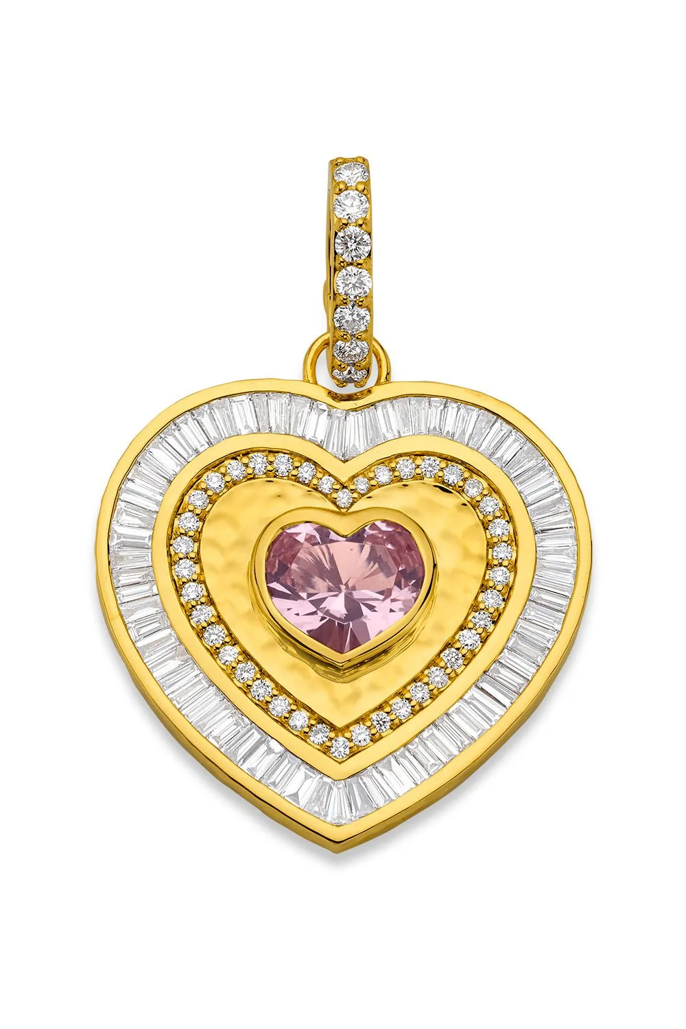 Fancy Cut Diamond Heart Pendant