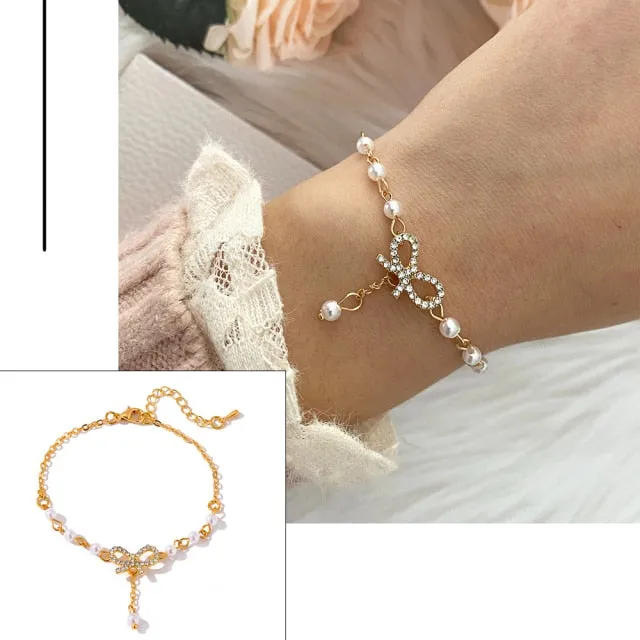 Fashion Multilayer Beaded Chain Bracelets Set