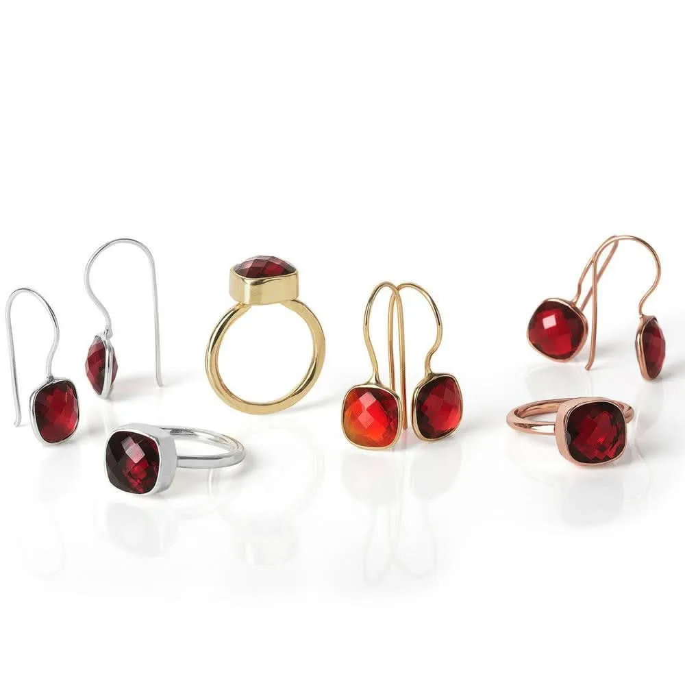 Garnet Cocktail Ring | Gold