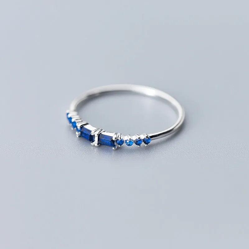 Genuine Blue Gemstone 925 Sterling Silver For Women Jewelry