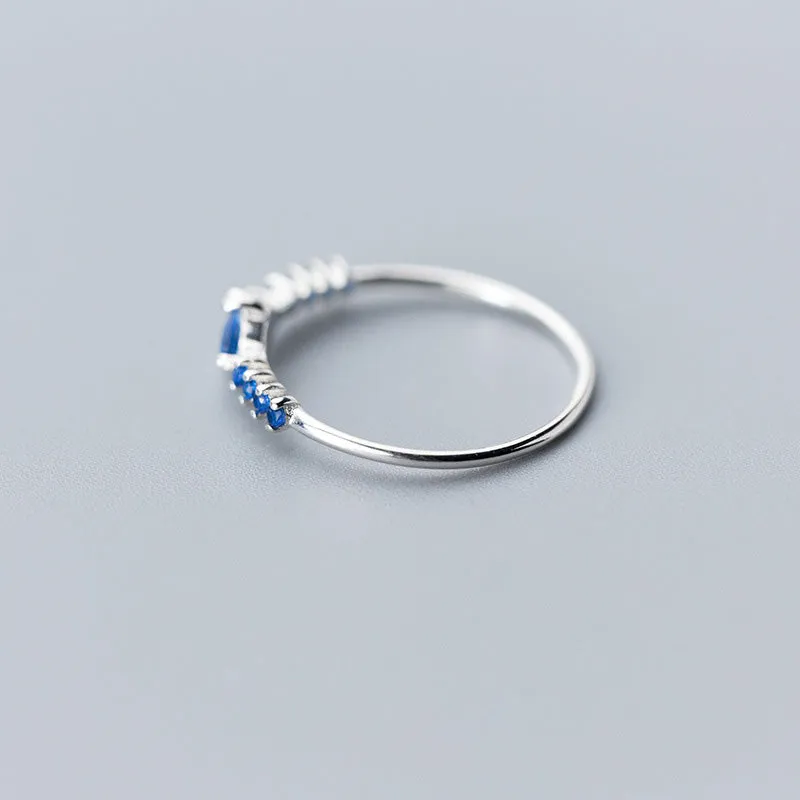Genuine Blue Gemstone 925 Sterling Silver For Women Jewelry
