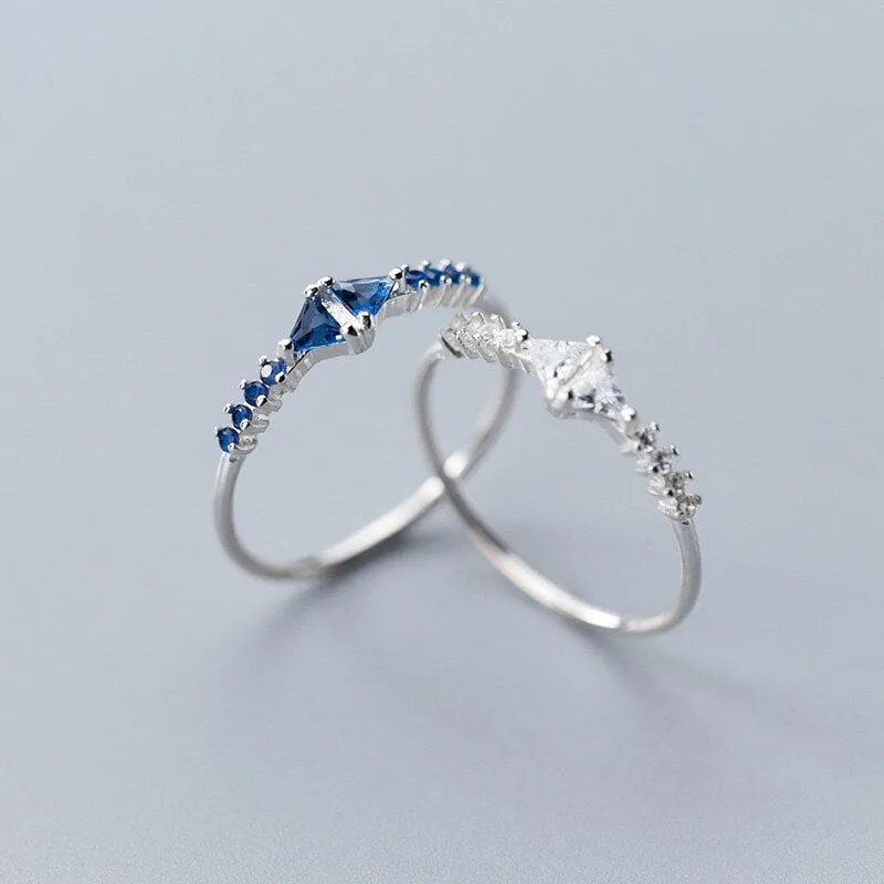 Genuine Blue Gemstone 925 Sterling Silver For Women Jewelry