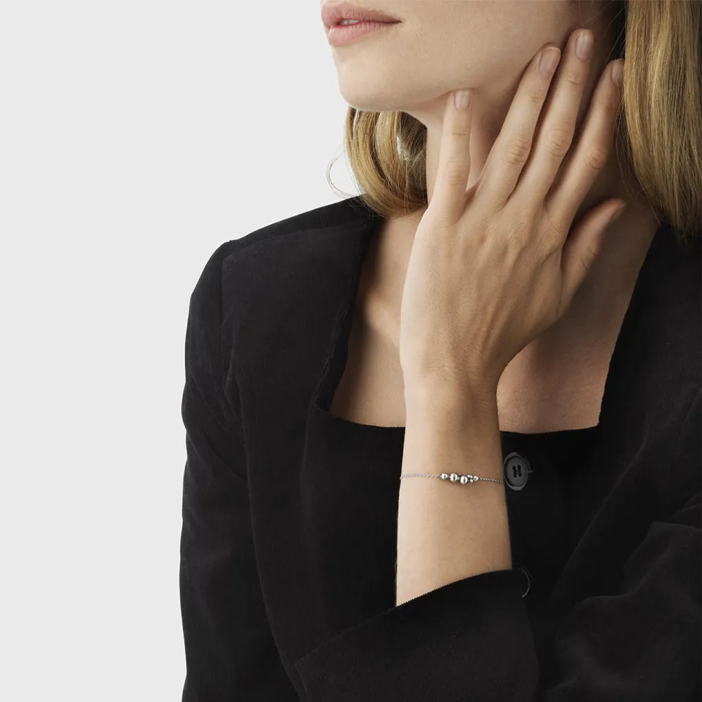 Georg Jensen Silver Moonlight Grapes Chain Bracelet 20001205