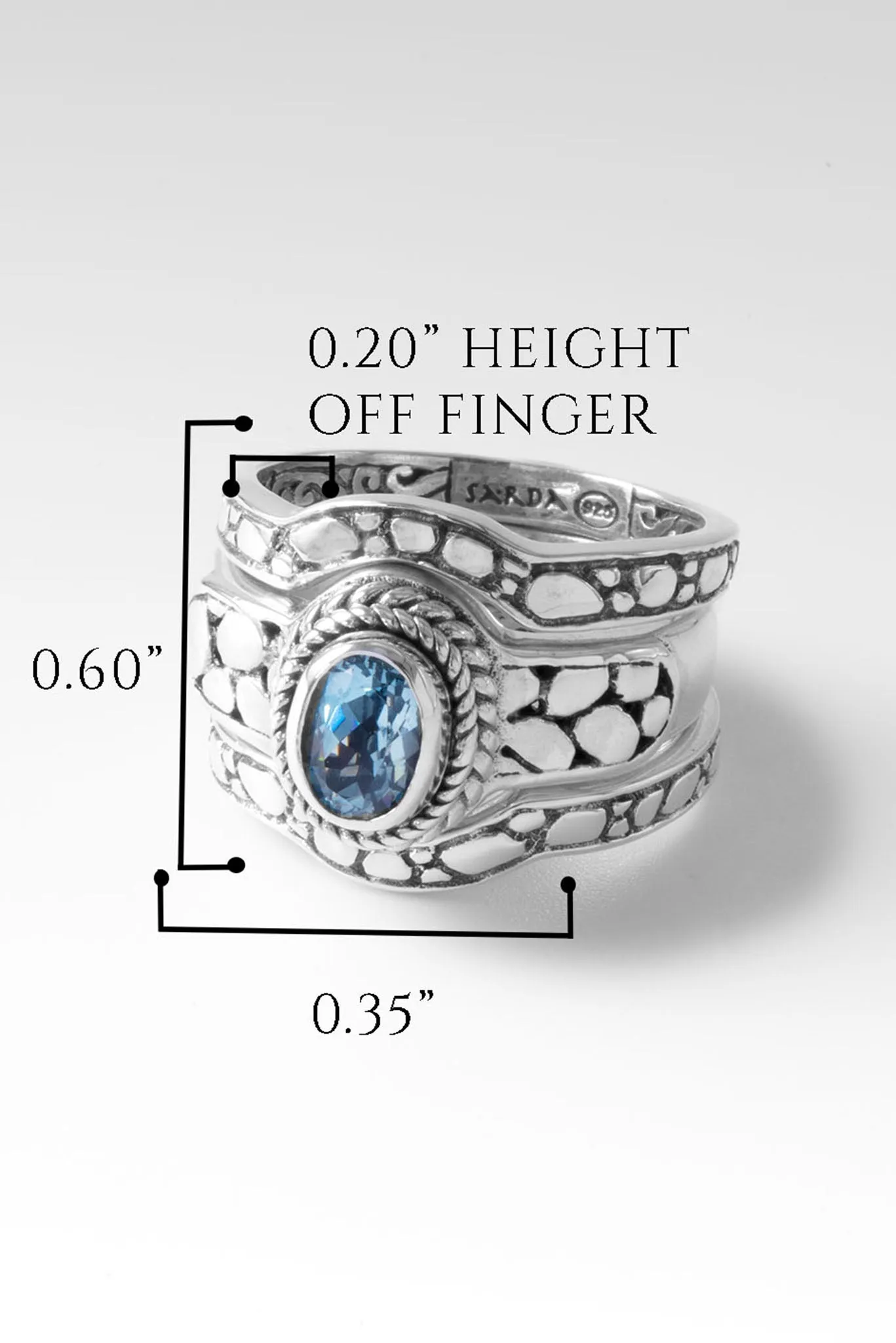 Glory Ring Set of 3™ in Santa Maria Aquamarine