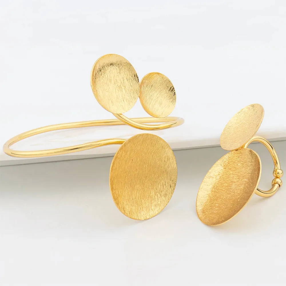 Gold Plated Dubai Jewelry Sets for Women African Party Wedding Gift