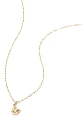 Gold Pretzel Charm Necklace
