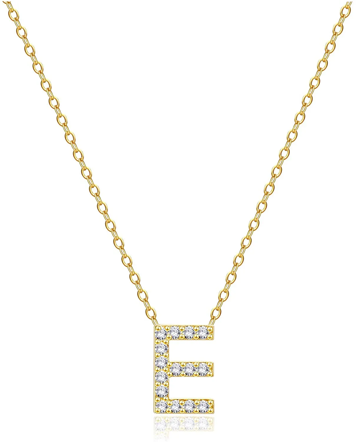 Graduation Gifts for Women Girls,925 Sterling Silver 18K Yellow Gold Plated Initial Chain Necklace | Letter Pendant Necklaces for Women Girls